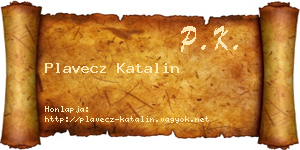 Plavecz Katalin névjegykártya