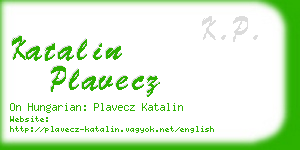 katalin plavecz business card